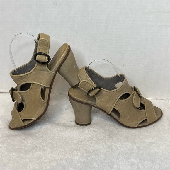 Argila Pepe Monjo Leather Strappy Buckle Heeled Open Toe‎ Sandals Size 36/6 - Picture 4 of 9